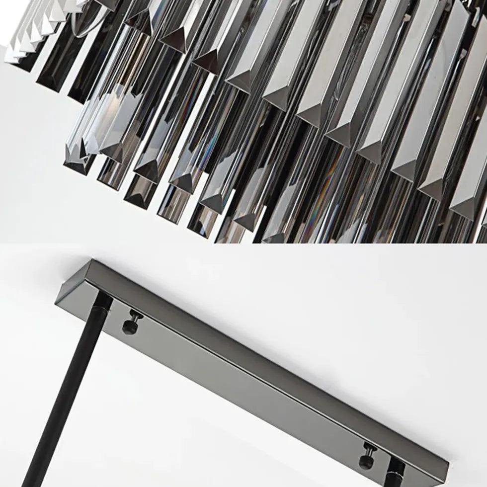 Metal Frame Black Glass Pendant Light - Clowas