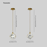 Metal Frame Round Crystal Pendant Light - Clowas