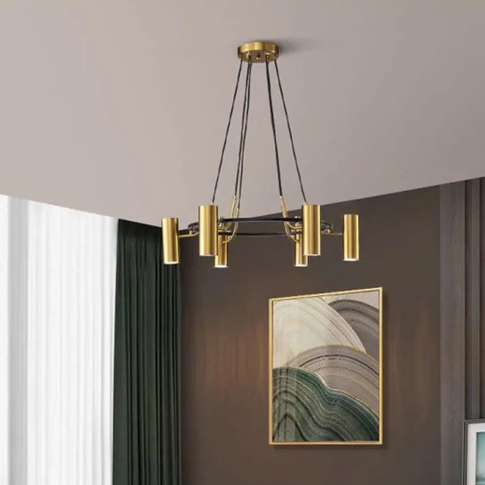 Luxury Round Gold Chandelier Light For Living Room