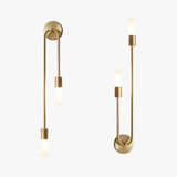 Long Rod Double Headed Gold Wall Lights - Clowas