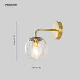 Modern Glass Globe Wall Mounted Lights For Bedroom