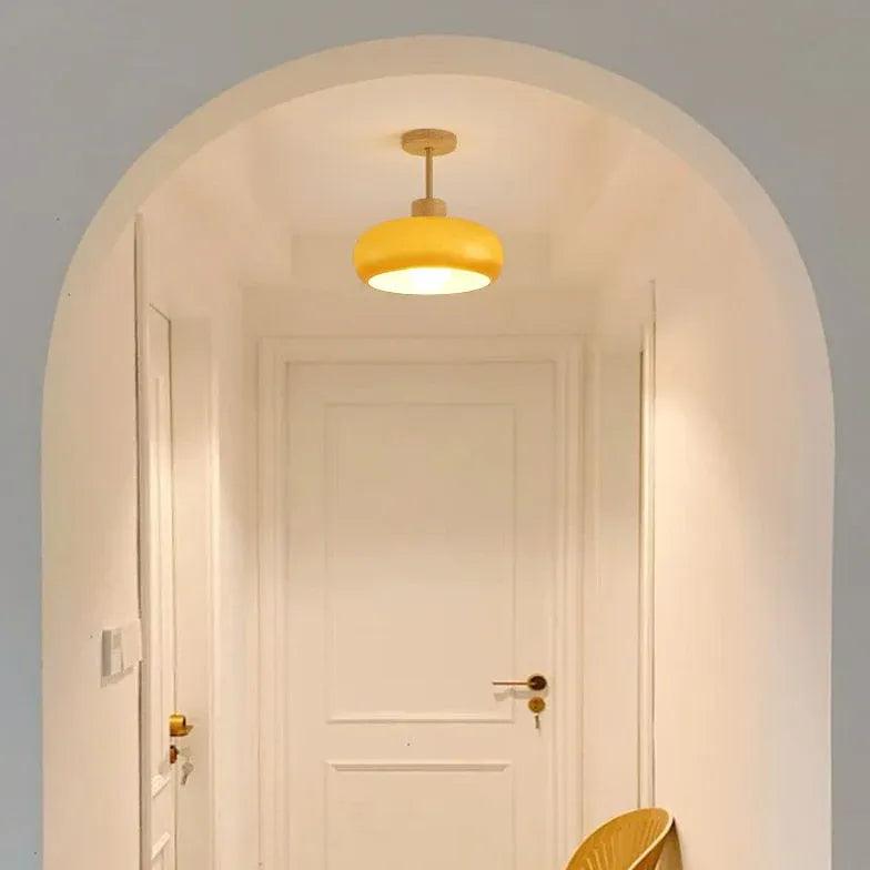 Milky White Glass Modern Hallway Ceiling Light - Clowas