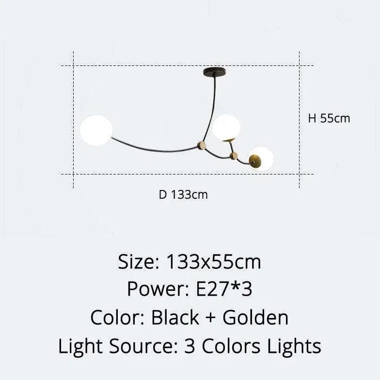 minimalist branch modern black chandelier - Clowas