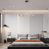 Minimalist Curved Modern Bedroom Pendant Light - Clowas