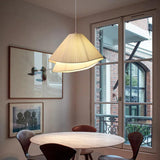 Cream Fabric Modern Pendant Lights For Dining Room