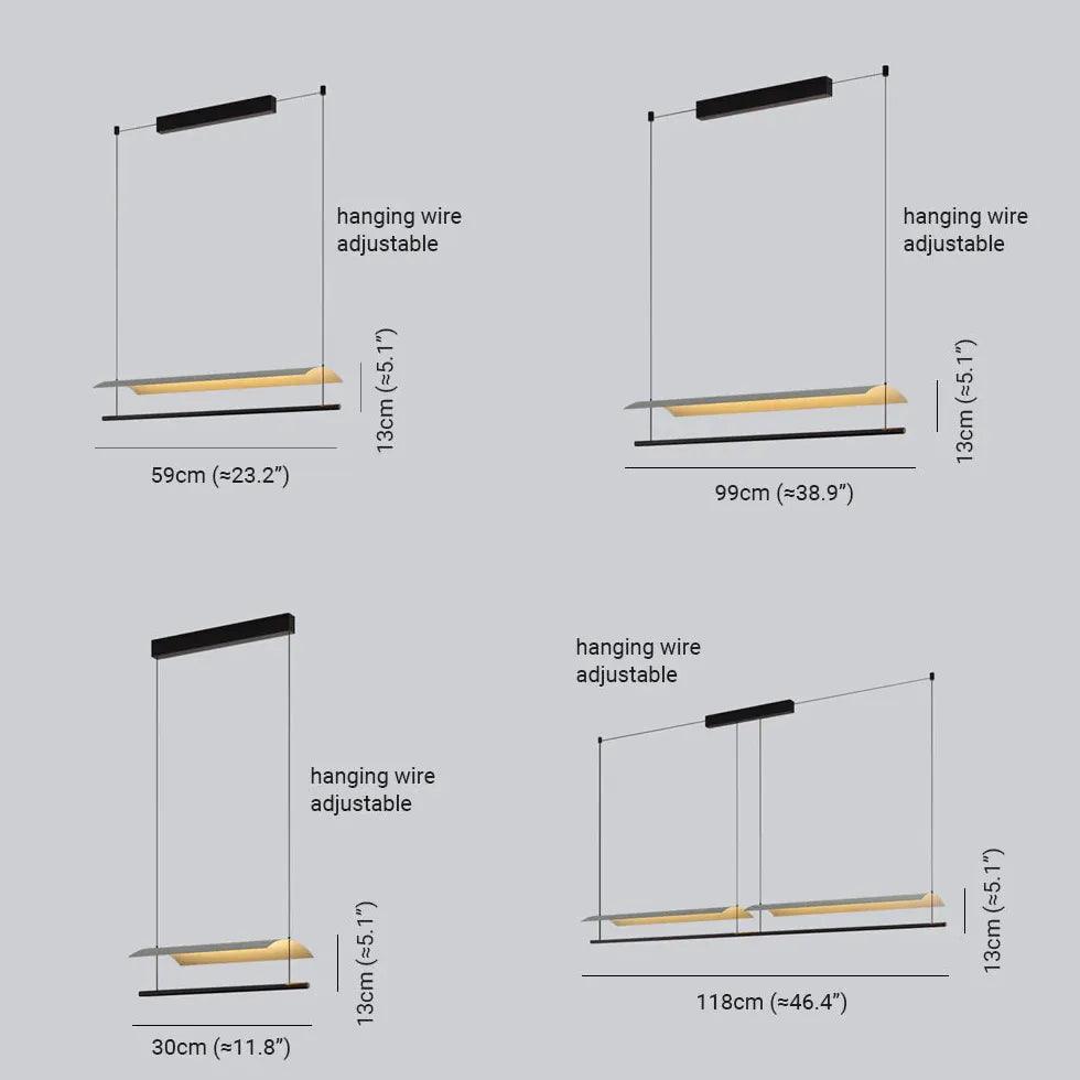 Minimalist Linear Office Hanging Pendant Light - Clowas