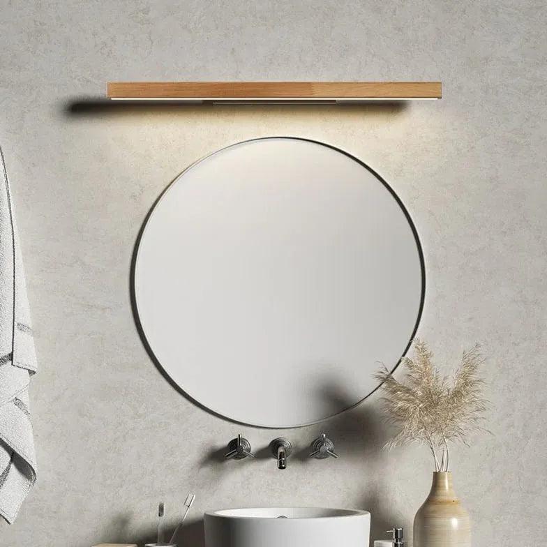 Minimalist Linear Wooden Led Mirror Lights - Clowas