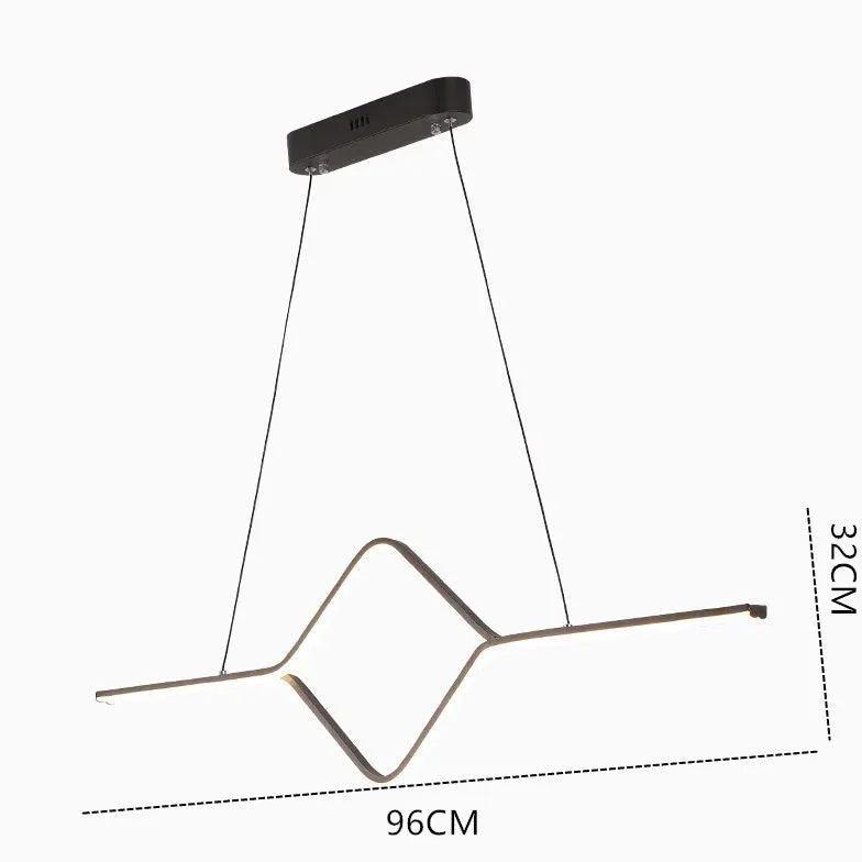 Minimalist Wavy Line Design LED Pendant Light - Clowas