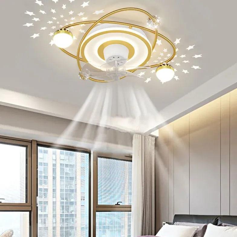 Planetary Orbits Modern Ceiling Fan With Light - Clowas