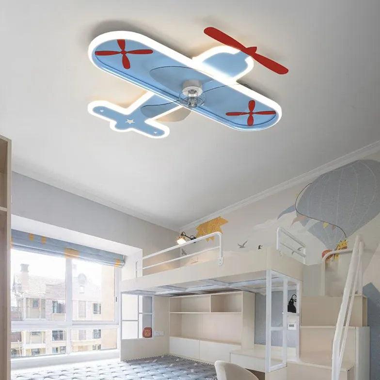 Red Windmill Bedroom Ceiling Fan With Light - Clowas