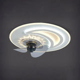 Star Decoration Modern White Ceiling Fan With Light - Clowas