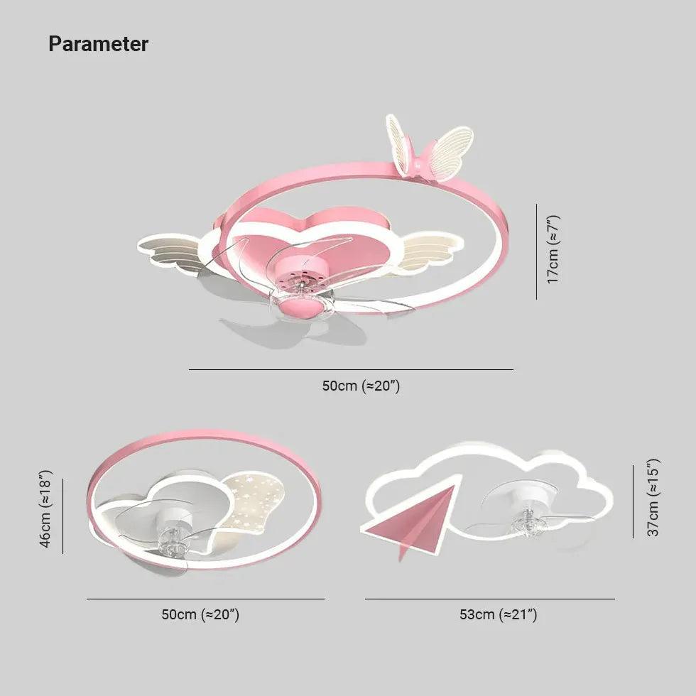 Transparent Cloud LED Ceiling Fan With Light - Clowas