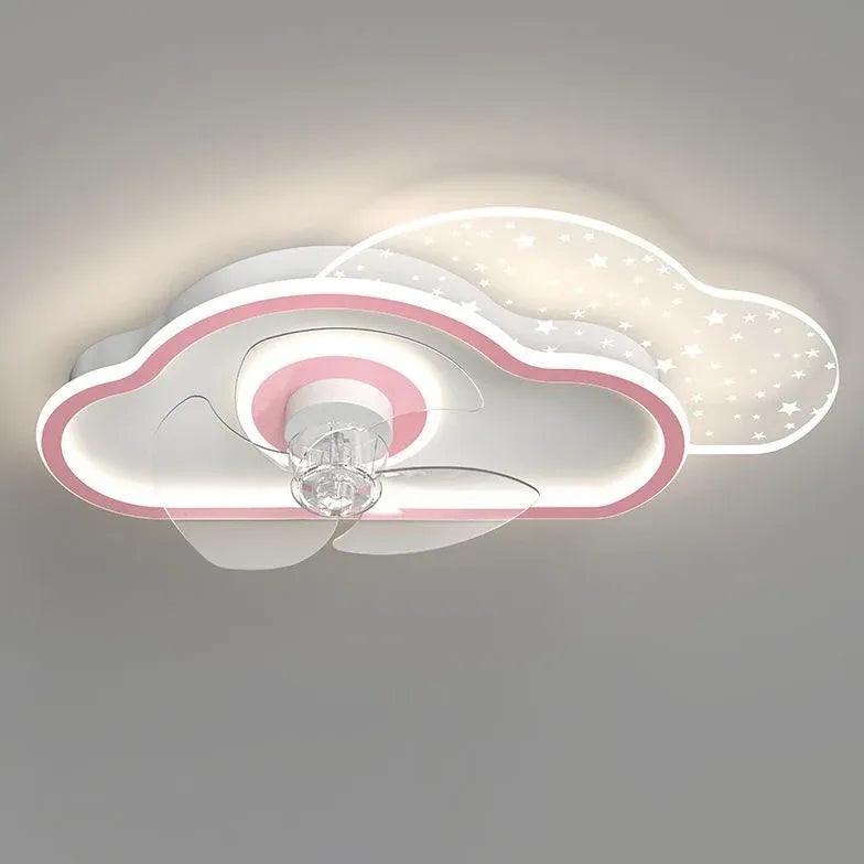 Transparent Cloud LED Ceiling Fan With Light - Clowas