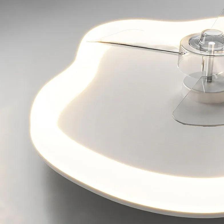 Versatility Bedroom White Ceiling Fan With Light - Clowas