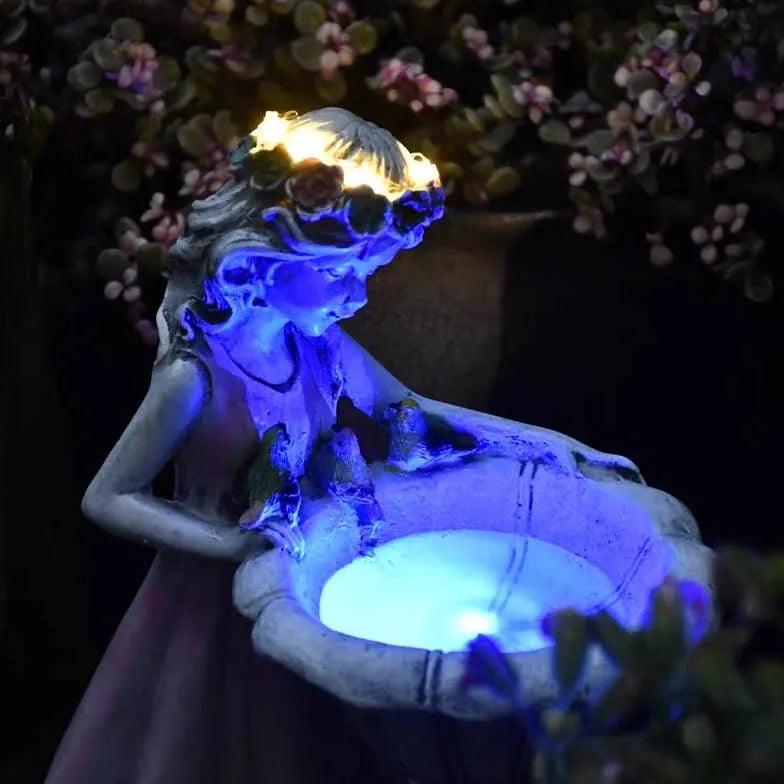Pink Fairy Girl Garden Outdoor Lights - Clowas