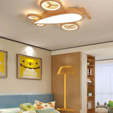 Adjustable Mute Bedroom Wooden Flush Ceiling Lights - Clowas