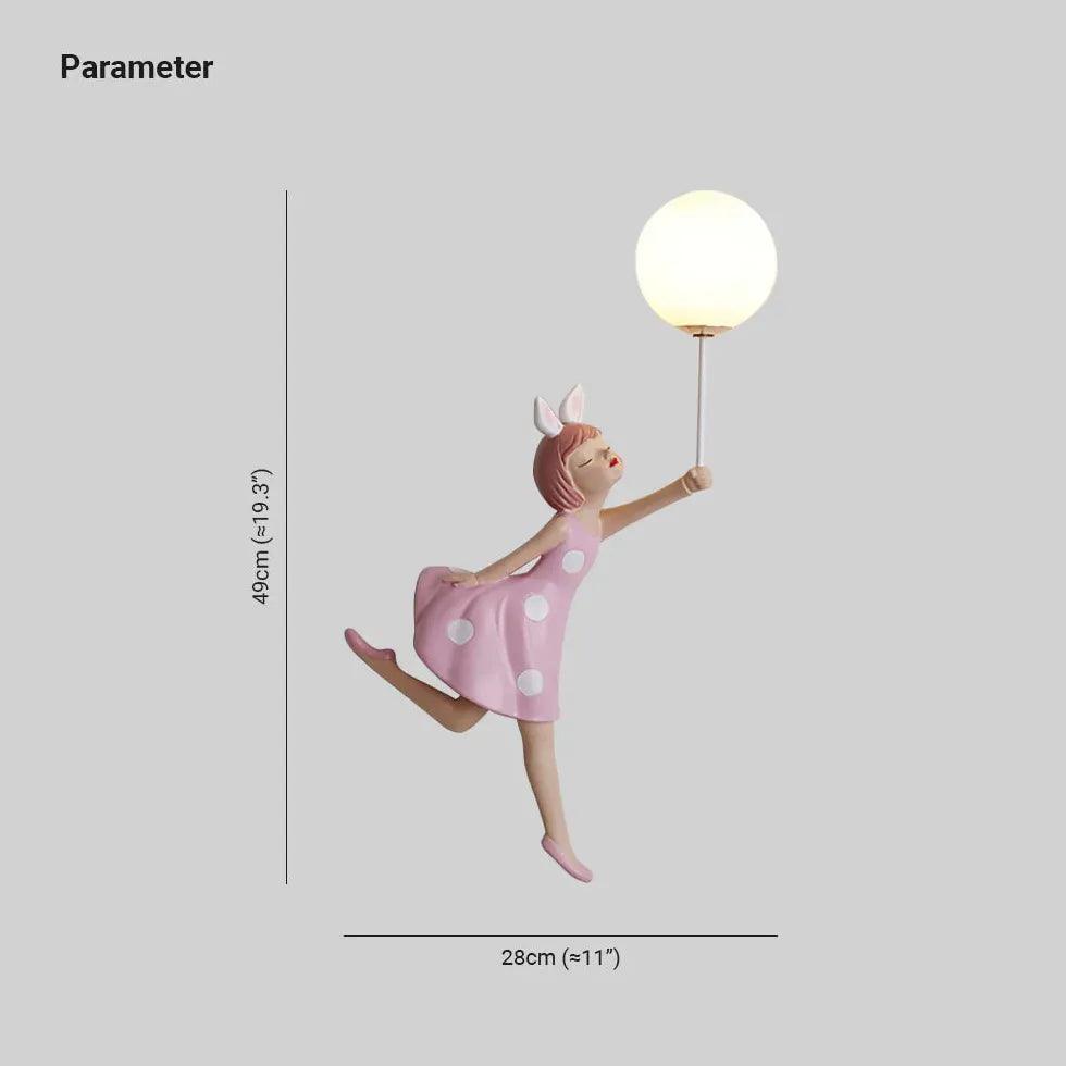 Girl Shaped Children's Bedroom Wall Lights - Clowas