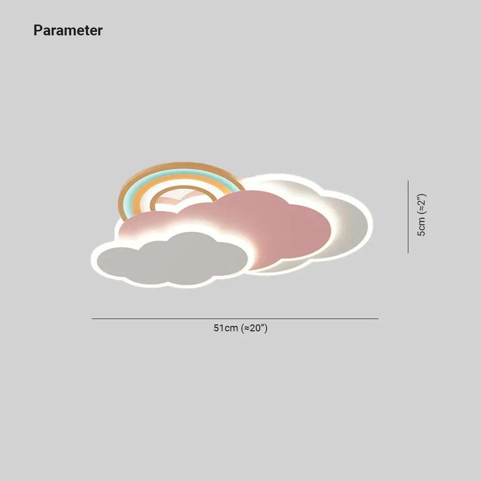 Rainbow Cloud Bedroom LED Flush Ceiling Lights - Clowas