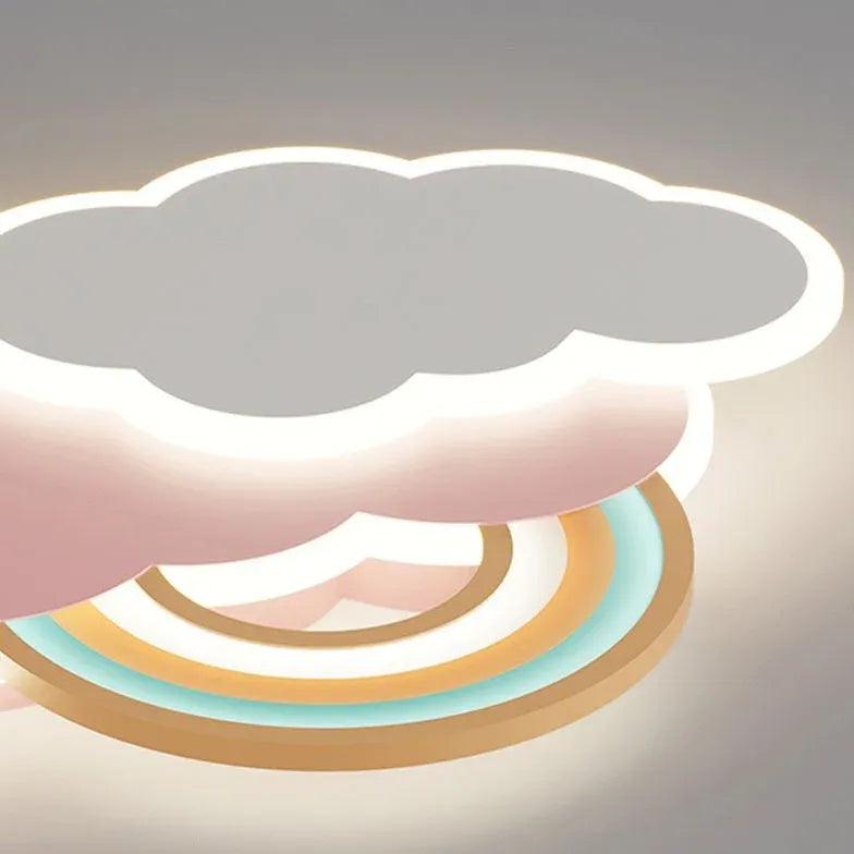 Rainbow Cloud Bedroom LED Flush Ceiling Lights - Clowas