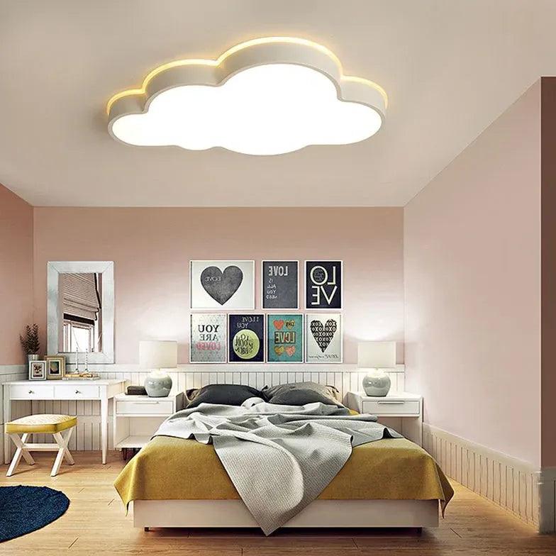 Plane Clouds LED White Flush Ceiling Lights - Clowas