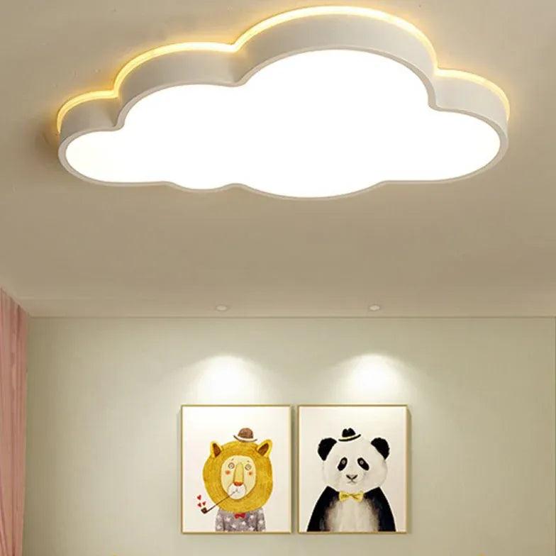 Plane Clouds LED White Flush Ceiling Lights - Clowas
