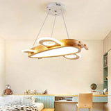 Hanging Aircraft Bedroom Wooden Pendant Light - Clowas