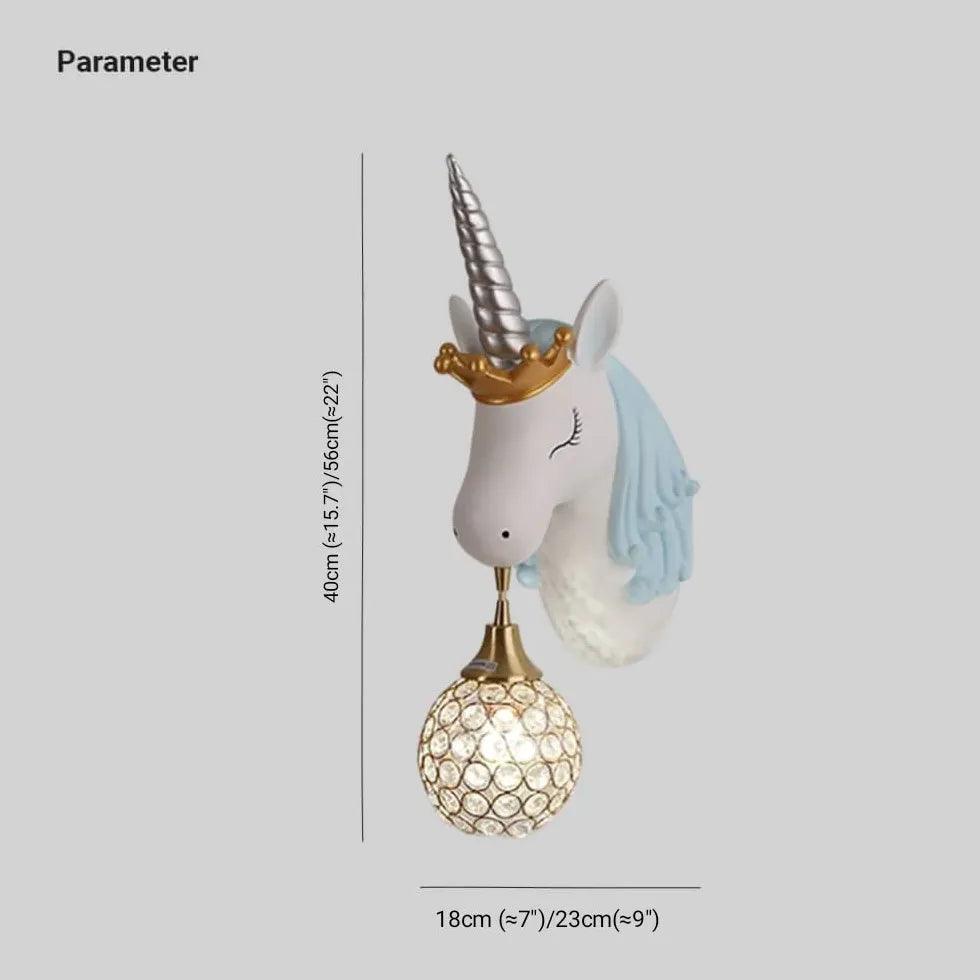 Unicorn Cartoon Children's Bedroom Wall Lights - Clowas