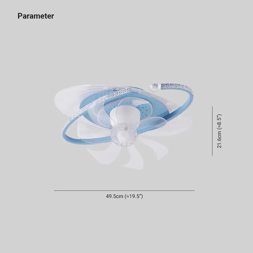 Blue Star Modern Ceiling Fan With Light - Clowas