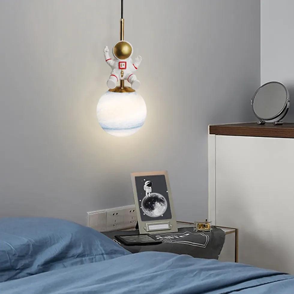 Astronaut Planet Ball Bedroom Pendant Light - Clowas