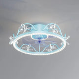 Crystal Frame Modern Ceiling Fan With Light - Clowas