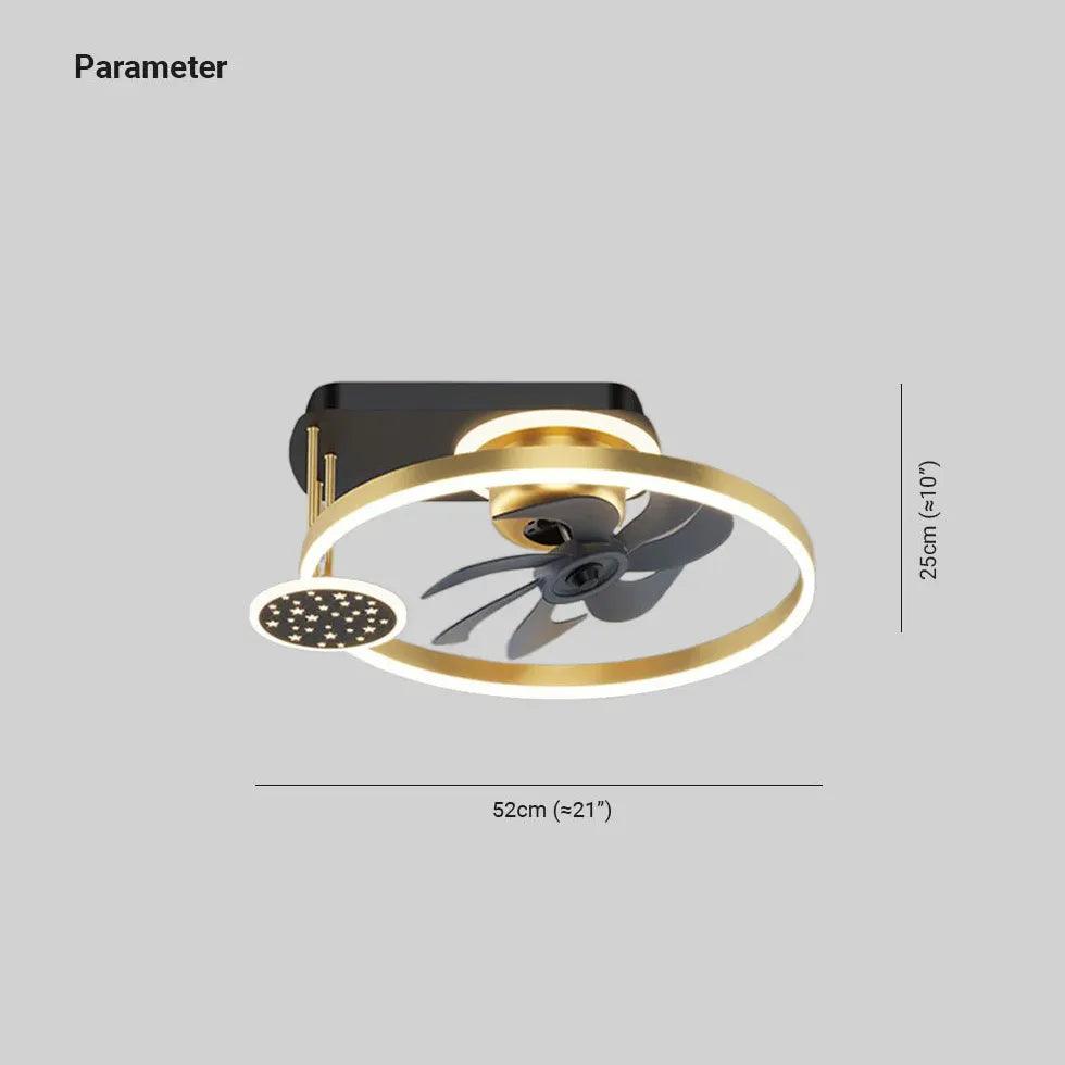 Crystal Frame Modern Ceiling Fan With Light - Clowas