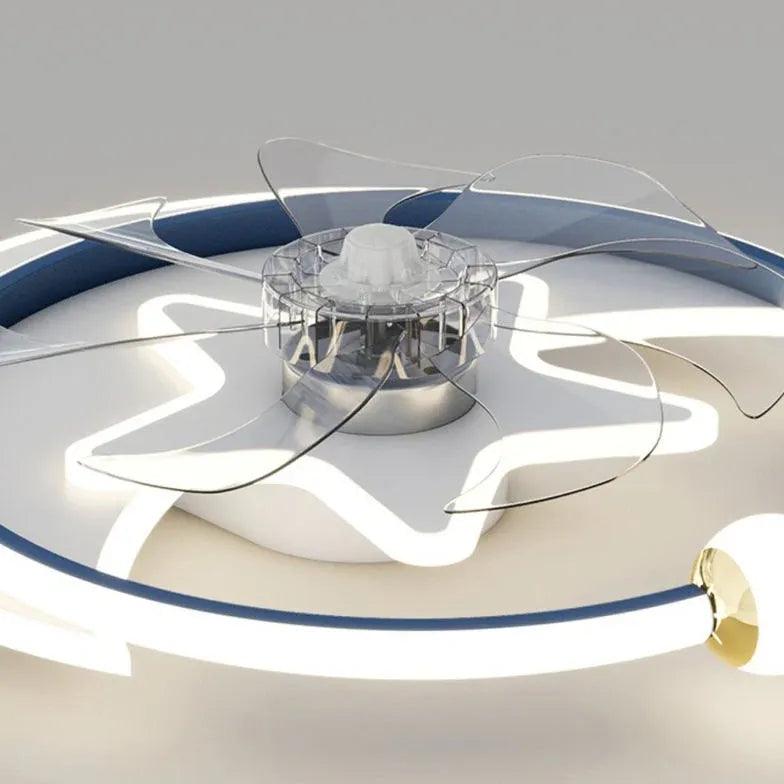 Star Ring Bedroom Ceiling Fan With Light - Clowas