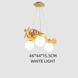 Cute Airplane Bedroom Wooden Pendant Light - Clowas