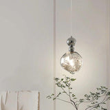 Silver Glass Contemporary Bedroom Pendant Lighting