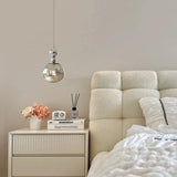 Silver Glass Contemporary Bedroom Pendant Lighting