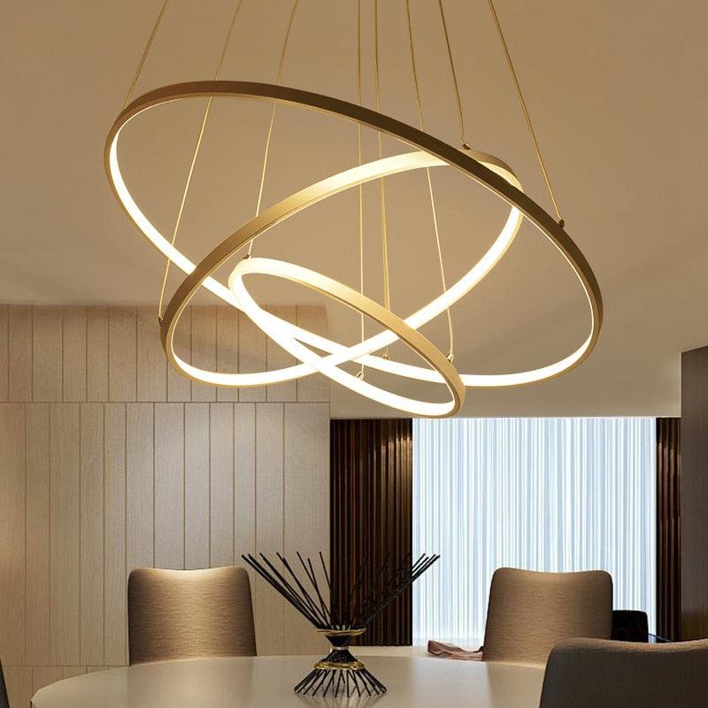 Minimalist LED Circle Ring Pendant Light for Dining Room