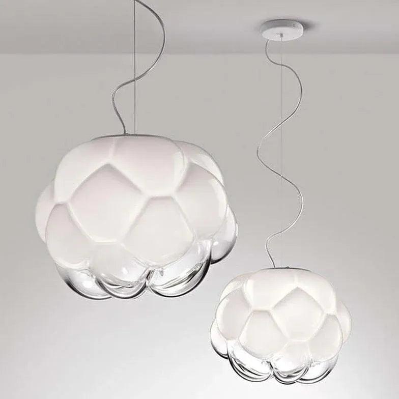 Round Grapes Glass White Pendant Light - Clowas