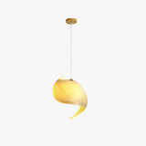 Japanese Conch Wooden Pendant Light For Ceiling