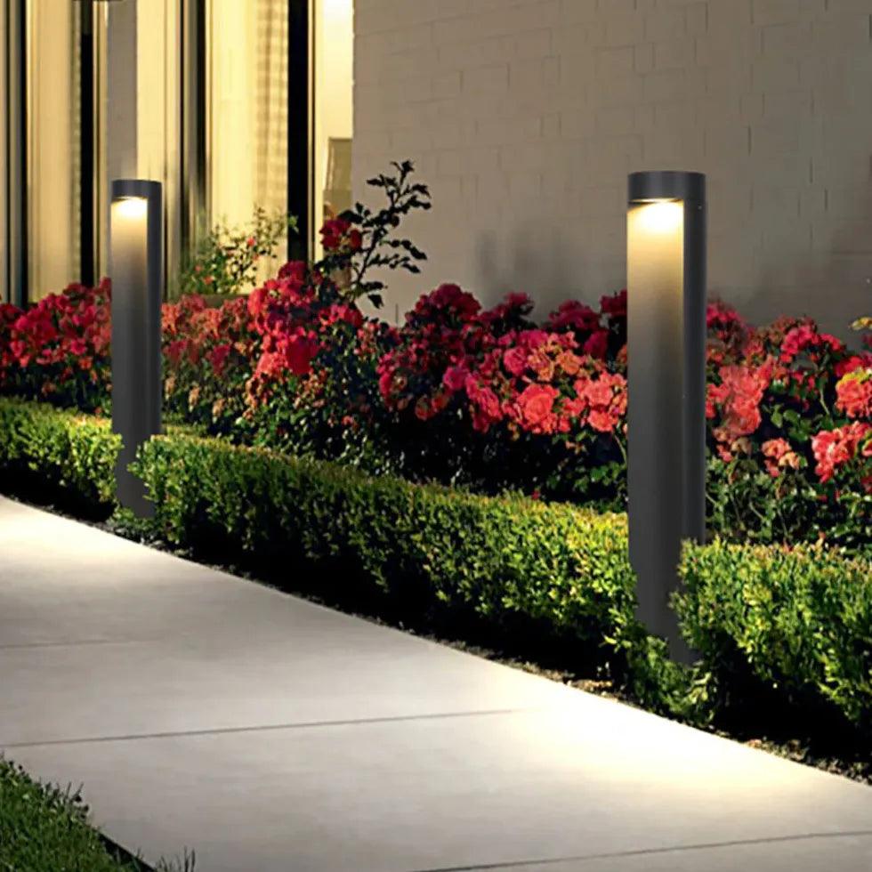 Outdoor Pillar Lighting Simple Aluminium Design
