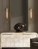 Post Modern Glass Brass Tube Wall Light