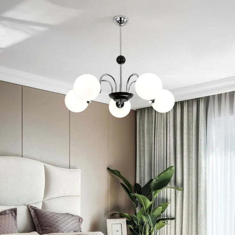 Adjustable White Glass Modern Chandelier - Clowas