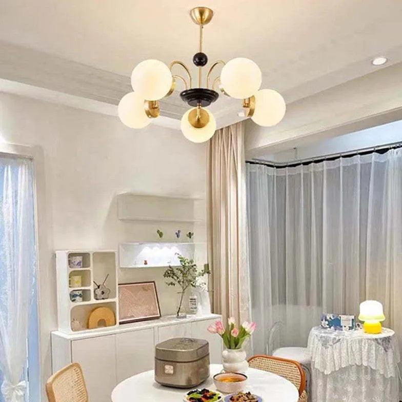 Adjustable White Glass Modern Chandelier - Clowas