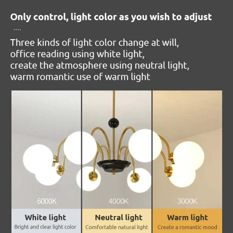 Adjustable White Glass Modern Chandelier - Clowas