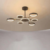 Multi-Ring Structure Black LED Pendant Light - Clowas