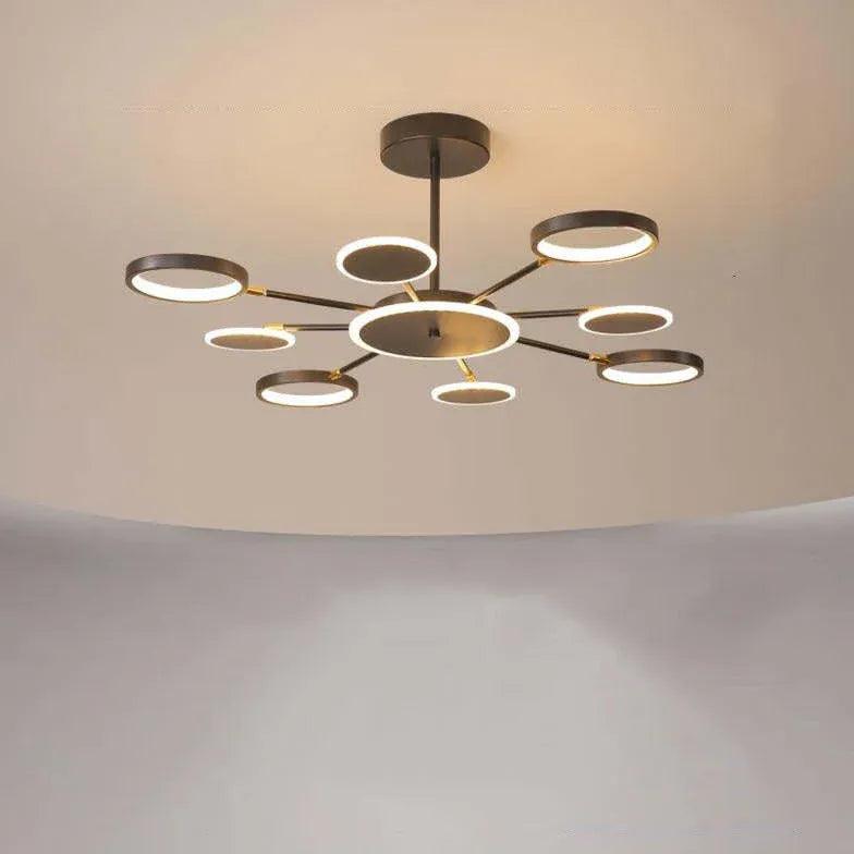 Multi-Ring Structure Black LED Pendant Light - Clowas