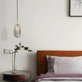 Amber Geometry Bedroom Glass Pendant Light - Clowas
