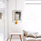 Amber Geometry Bedroom Glass Pendant Light - Clowas