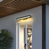 modern outdoor wall lights with sensor black - Clowas