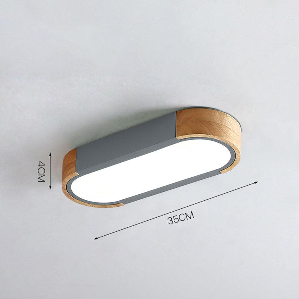 Nordic LED Linear Living Room Wooden Ceiling Light