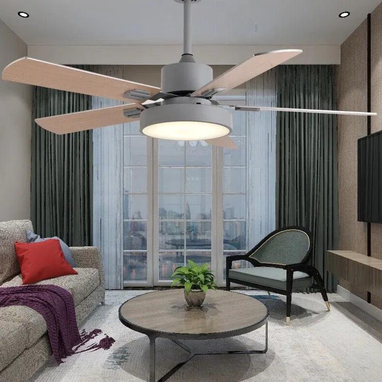 Grey For Living Room Ceiling Fan With Light - Clowas